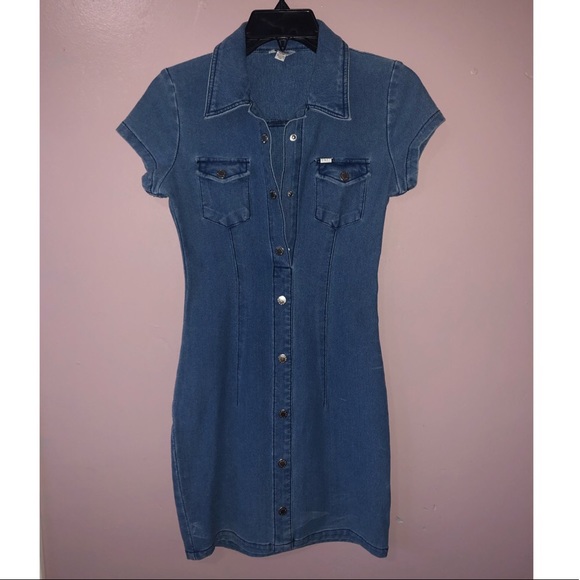 guess blue jean dress